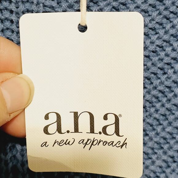 a.n.a Sweater Women's Plus Size 1X Coronet Blue NWT $44 Cozy Casual Normcore - Picture 5 of 8